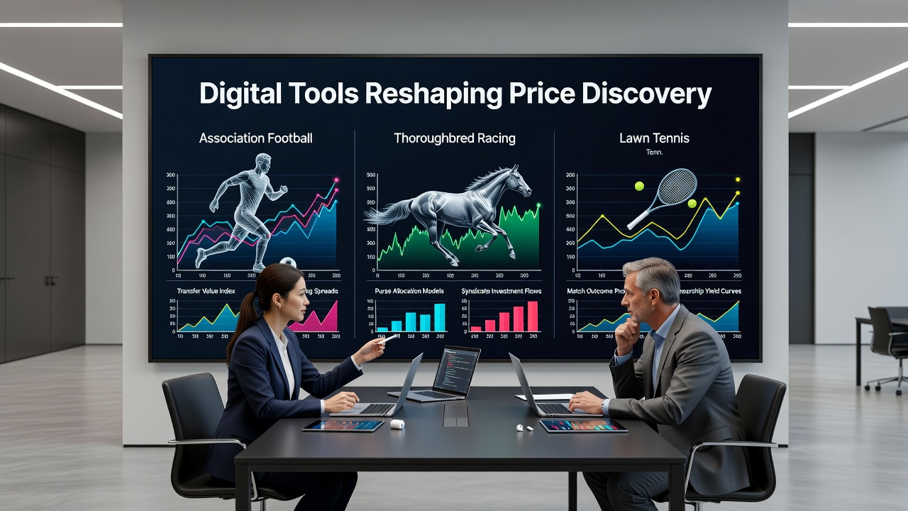 Analytics dashboards comparing price movements across football, racing, and tennis events on digital platforms