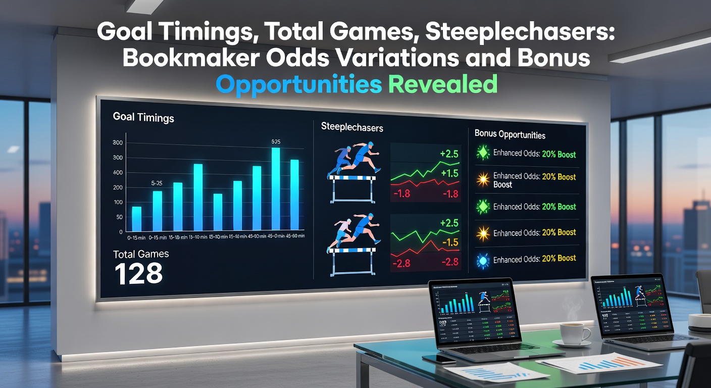 Infographic comparing steeplechaser odds across bookmakers during Cheltenham Festival, with bonus icons overlayed on payout potentials