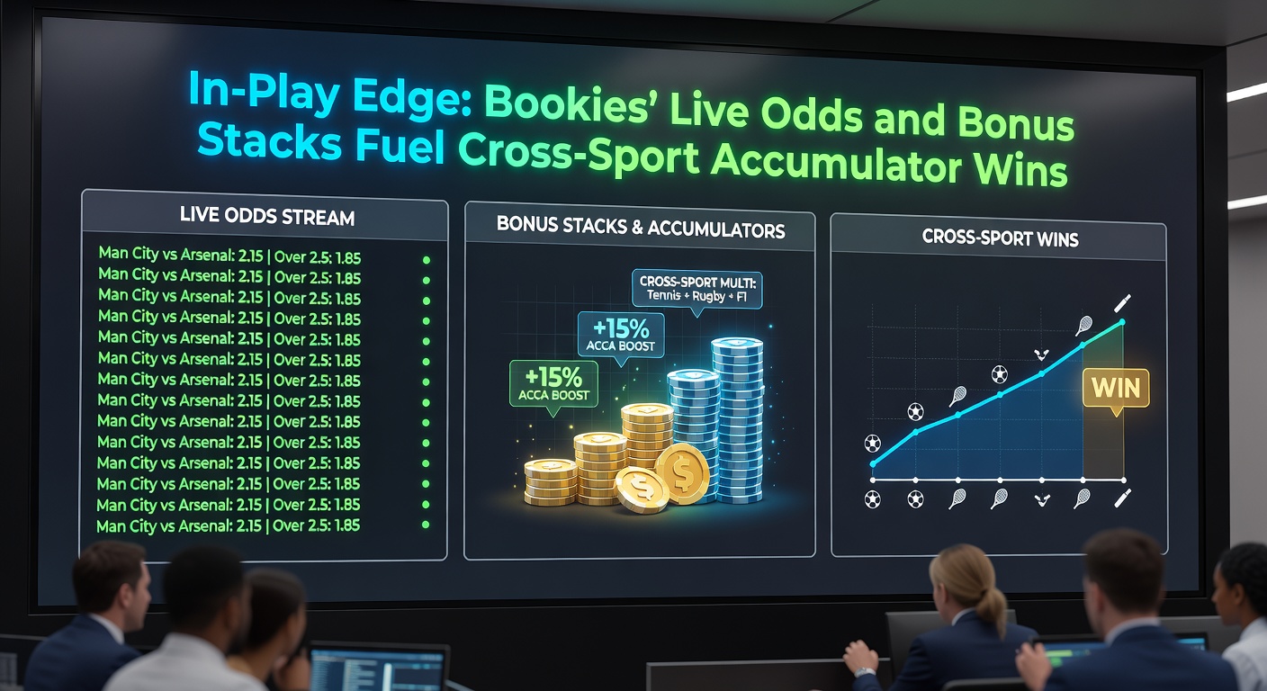 Close-up of a bet slip showing stacked bonuses on live rugby, cricket, and basketball accumulator legs