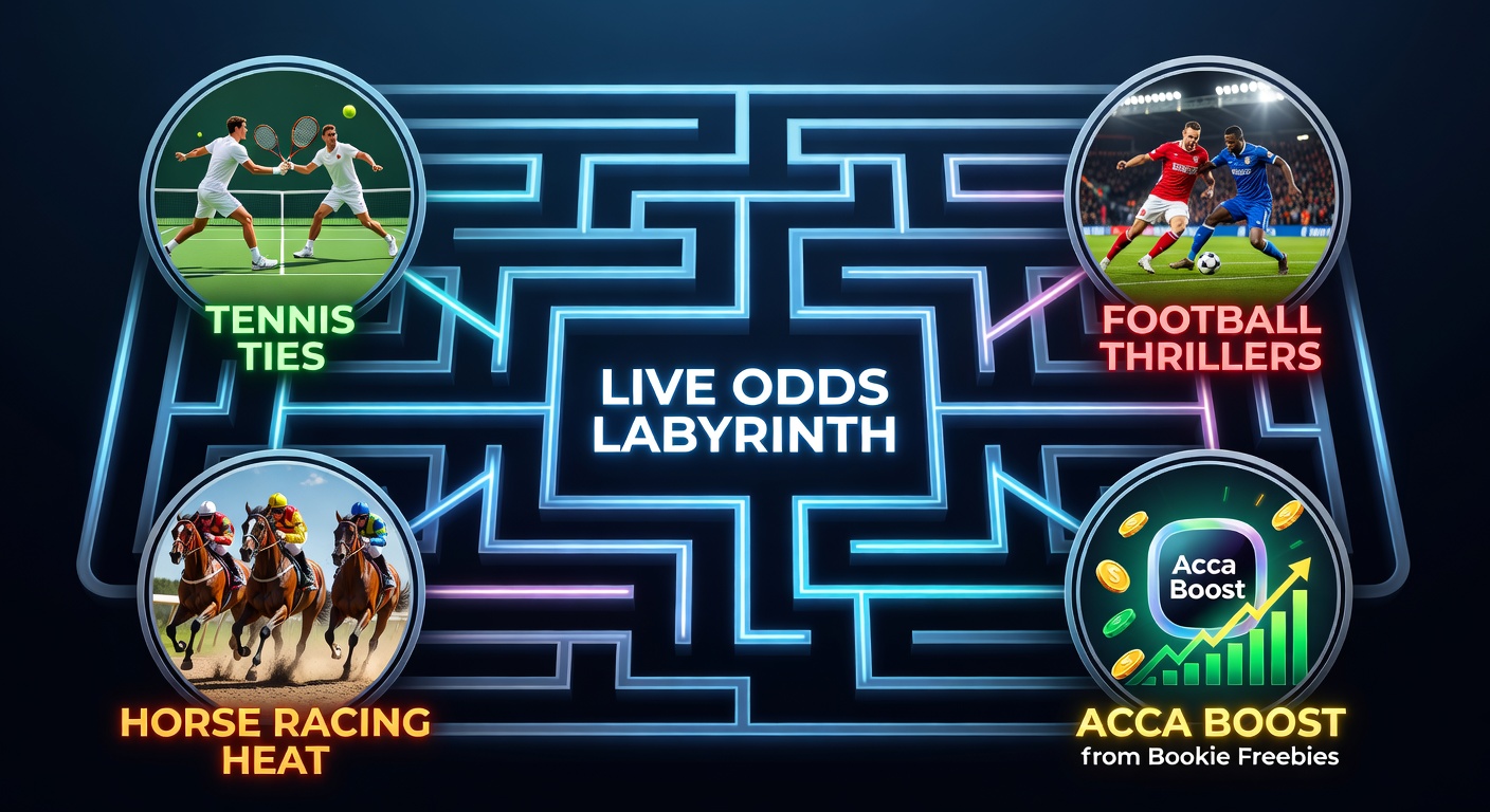 Dynamic live odds display during a tense tennis tiebreaker, with fluctuating numbers on a betting interface alongside a packed stadium crowd