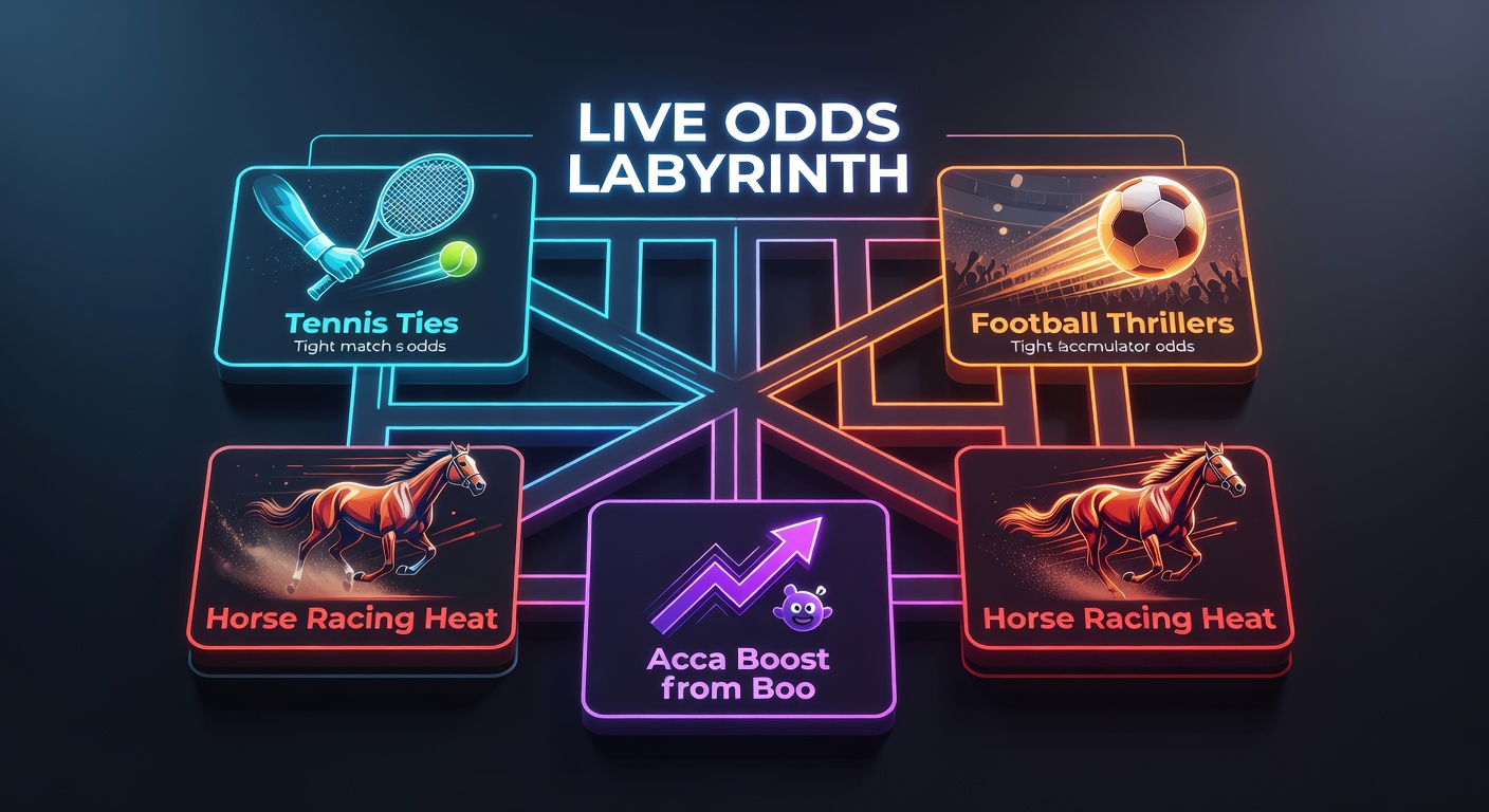 Split-screen view of a football stadium erupting in a thriller goal celebration, overlaid with live horse racing odds updating in real-time on a betting app