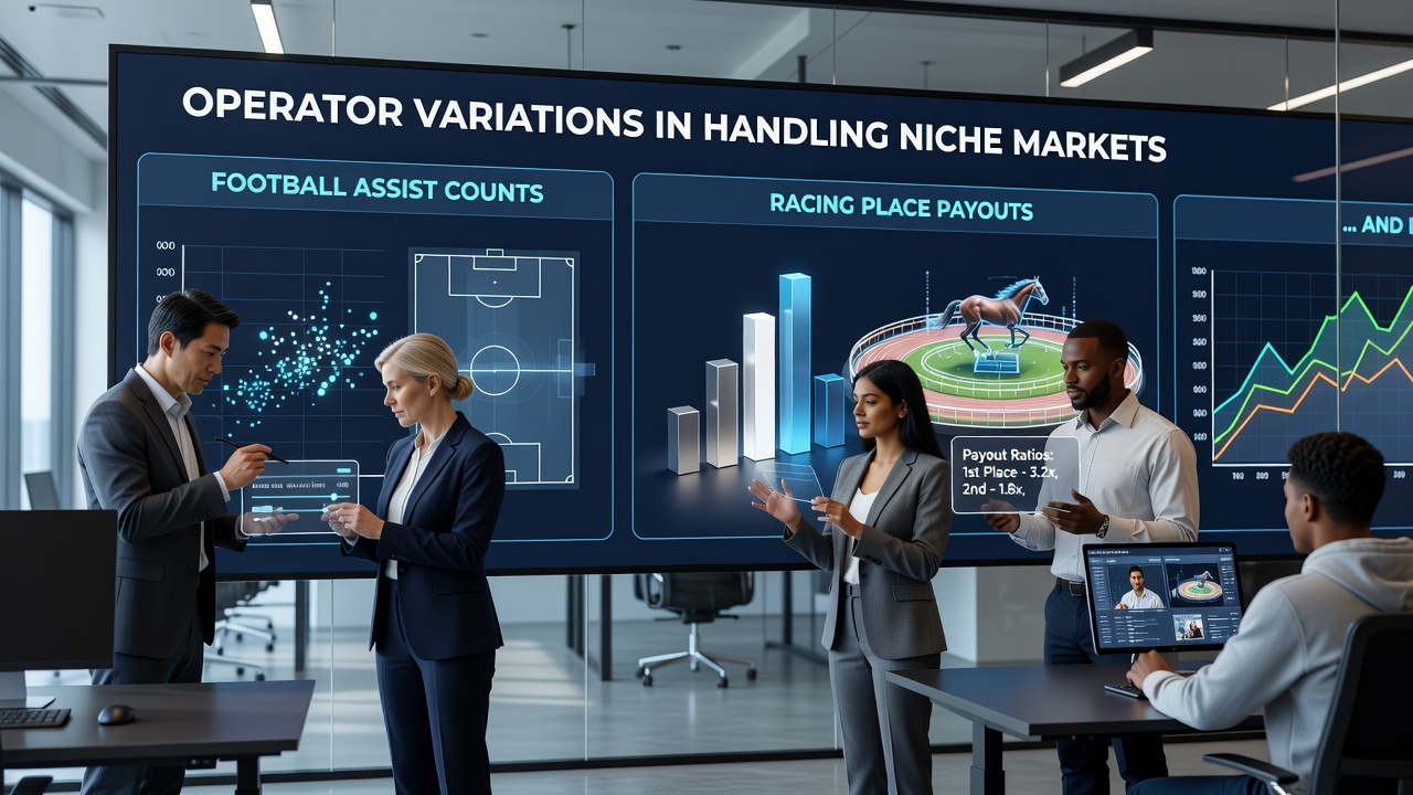 Detailed view of tennis game spread markets and racing place terms shown on competing betting platforms