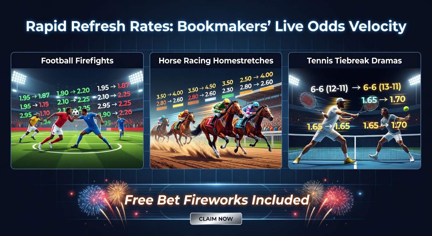 Dynamic live odds screen during a tense football match final minutes, showing rapid changes in real-time betting lines