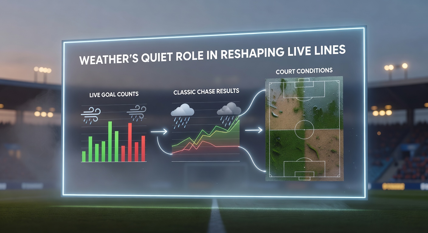 Tennis court conditions and horse racing track surfaces affected by spring weather during live betting periods