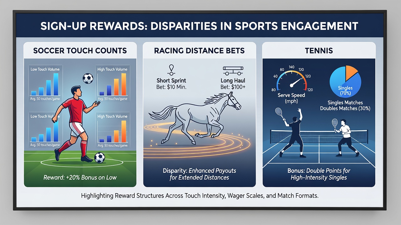 Racing form guide displaying distance categories next to tennis rally length statistics